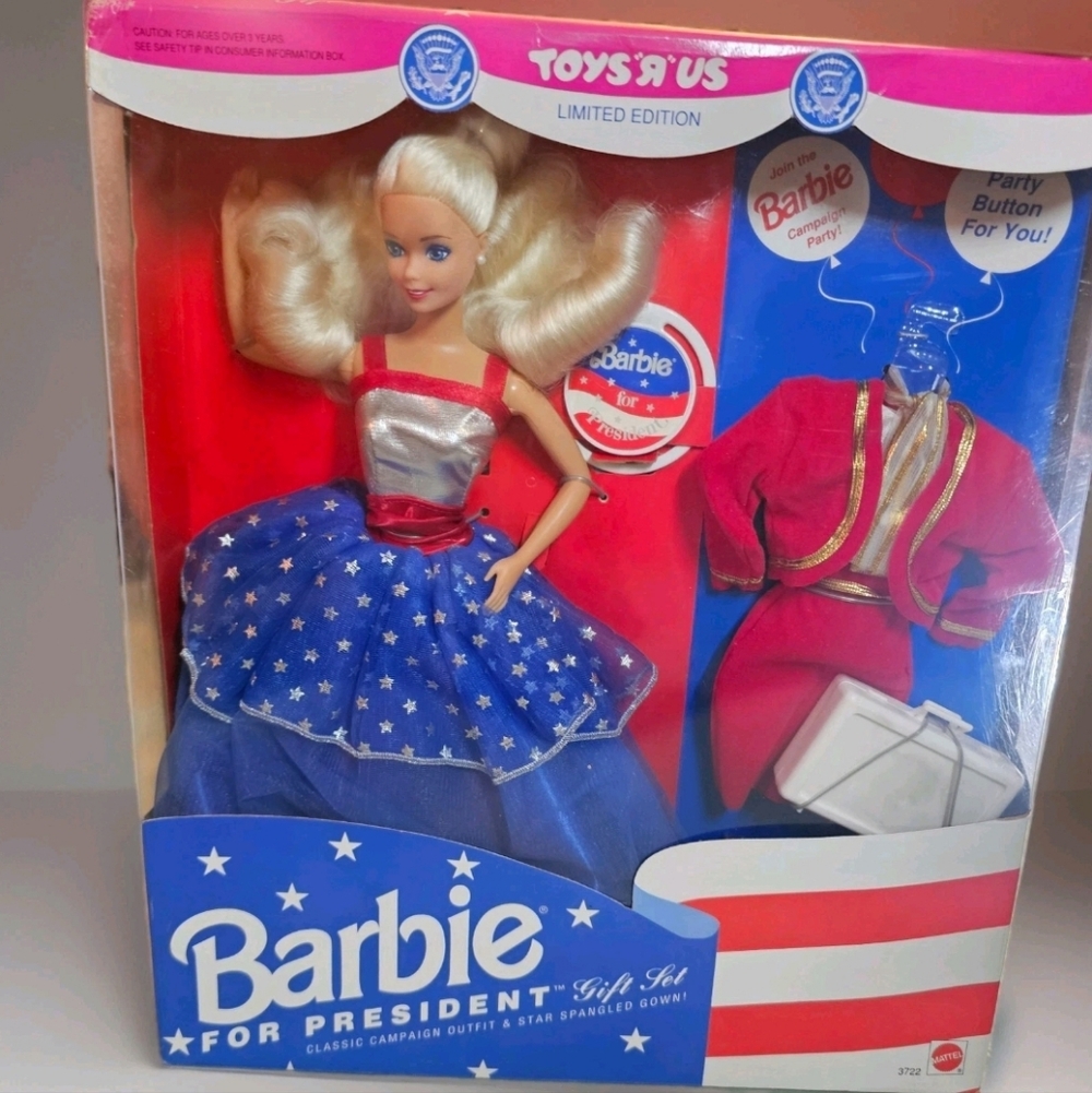 Barbie for President 1991 Vintage Red Suit Jacket with White Briefcase